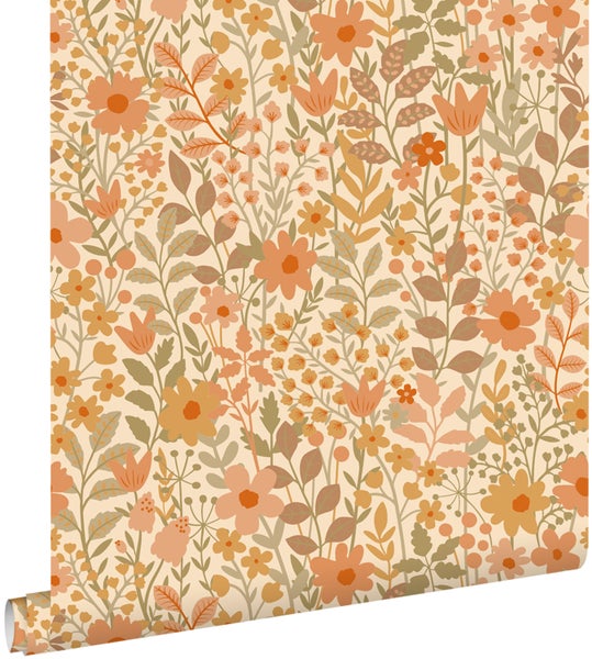 Tapetenrolle mit Blumenmuster