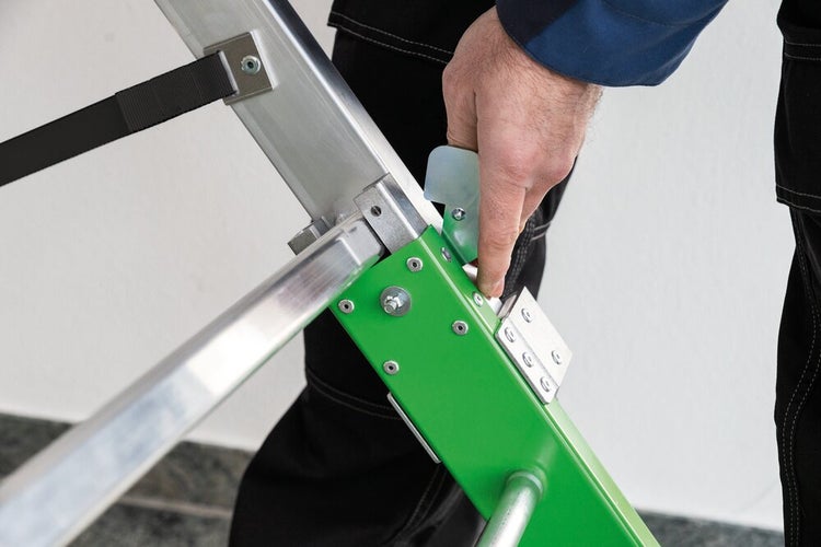 PROREGAL Plattformleiter Steckbar 3 Stufen Inkl. Klappbaren Griffen Aluminium