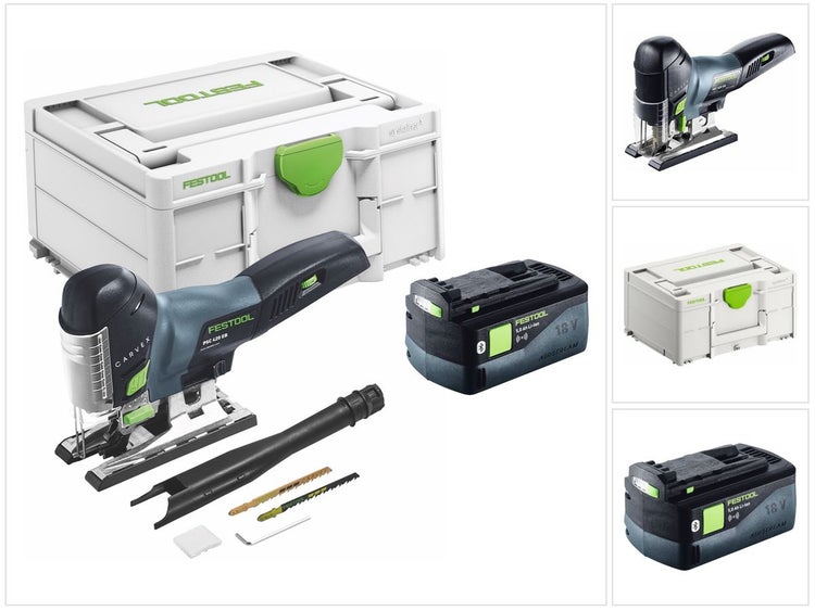 Festool CARVEX PSC 420-Basic Akku Pendelstichsäge 18 V 120 mm Brushless + 1x Akku 5,0 Ah + Systainer - ohne Ladegerät