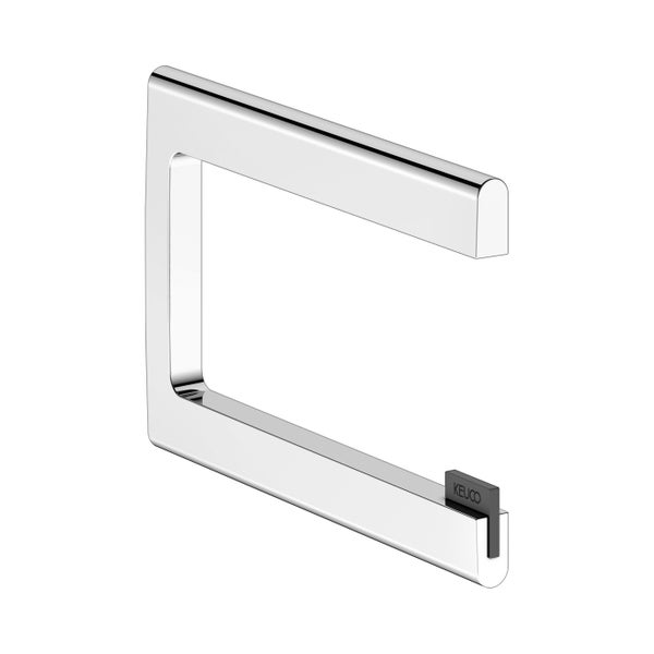 Keuco Toilettenpapierhalter ohne Deckel aus verchromtem Metall in eckigem Design zur Wandmontage