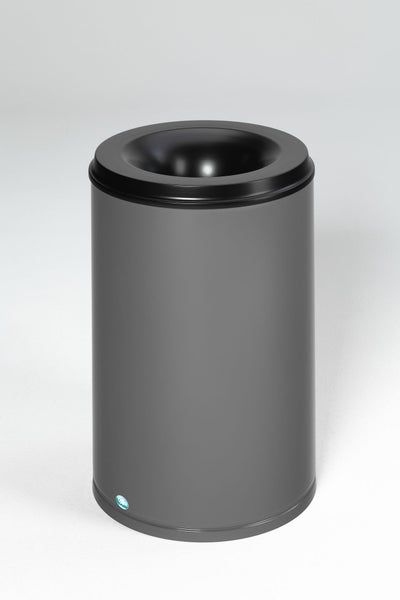 PROREGAL Selbstlöschender Papierkorb 110 Liter HxBxT 75 x 46,5 x 46,5 cm Verzinkter Stahl Grau