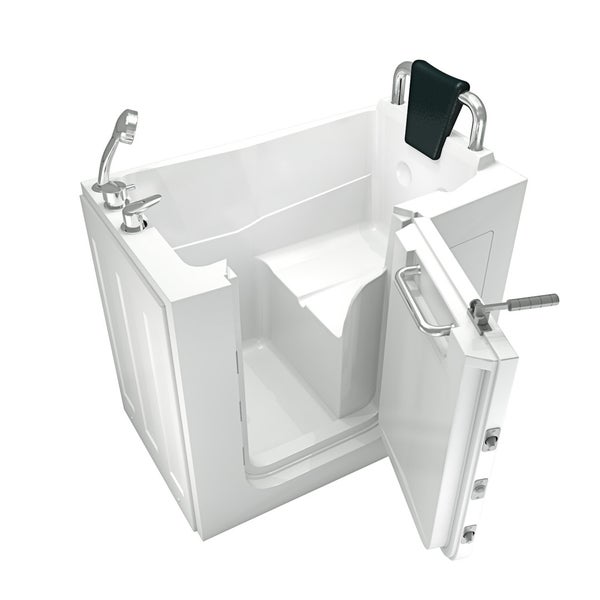 Begehbare Badewanne mit Sitz, Tür, Handbrause und Haltegriff