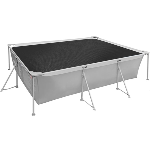 Rechteckige Solarfolie für einen Aufstellpool.