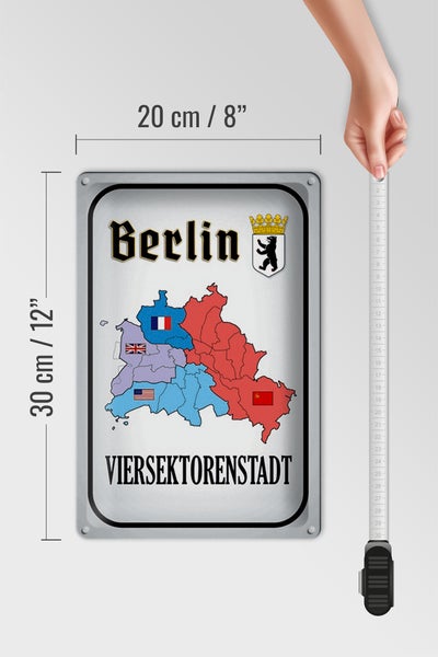 Blechschild Spruch 20x30cm Berlin Viersektorenstadt