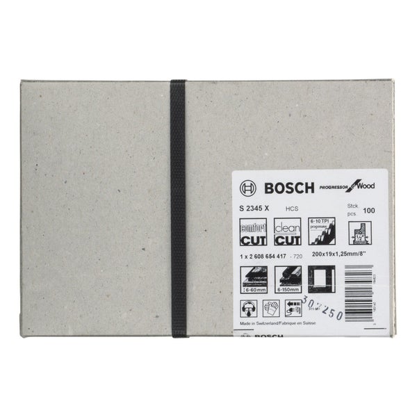 Bosch 100x Säbelsägeblatt S 2345 X Progressor for Wood - 2608654417
