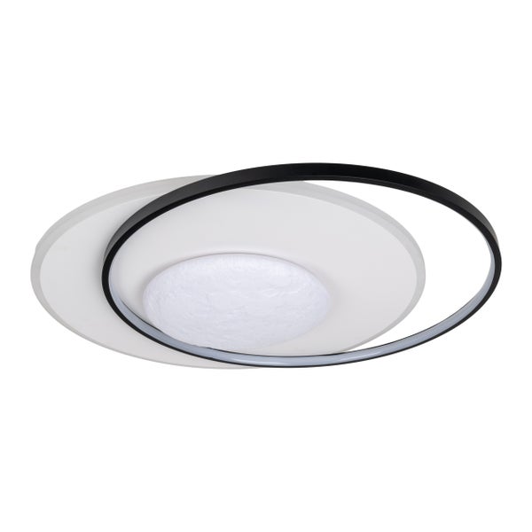 LED-Deckenleuchte mit schwarzem Ringdesign