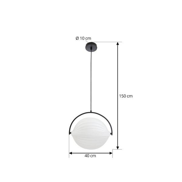 Lucande Pendelleuchte Helva (Skandinavisch) in Weiß (1 flammig, E27) - Design-Hängeleuchte Esstischlampe Hängelampe Hängeleuchte Wohnzimmerleuchte