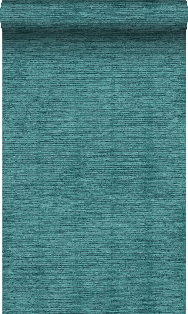 Origin Wallcoverings Tapete Leinen-Optik Meeresgrün - 53 cm x 10,05 m - 347380