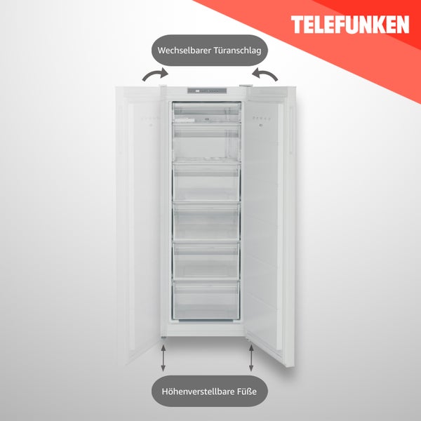 Telefunken KTFG15421F2 Gefrierschrank 4-Sterne-Gefrierfach 197 kWh/Jahr 188 L Gefrierteil weiß