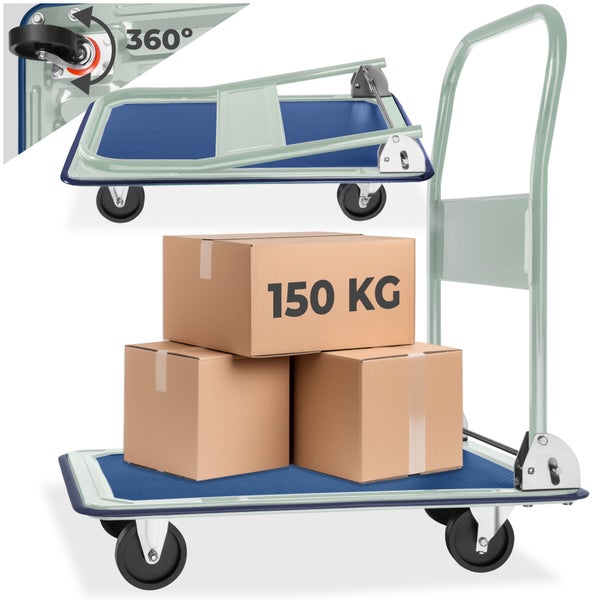 Sackkarre mit einer Traglast von 150 Kilogramm und 360 Grad drehbaren Rollen