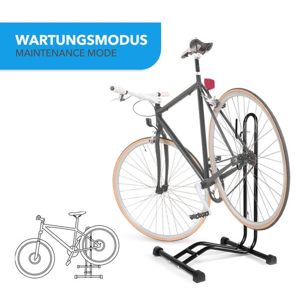 FLOORDIREKT Fahrradständer Nikias - Platzsparender Bodenständer - Umkippsicher - Schwarz
