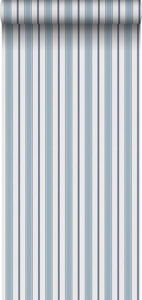 Sanders und Sanders Tapete Streifen Blau und Grau - 53 cm x 10.05 m - 640699