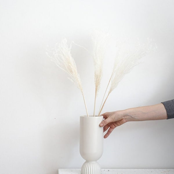 Reed Gras: Boho-Chic - ein Hauch von Natürlichkeit für deine Vase-  2 Wedel