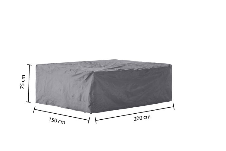 Schutzhülle für Gartenmöbel mit den Maßen 200 cm Länge, 150 cm Breite und 75 cm Höhe
