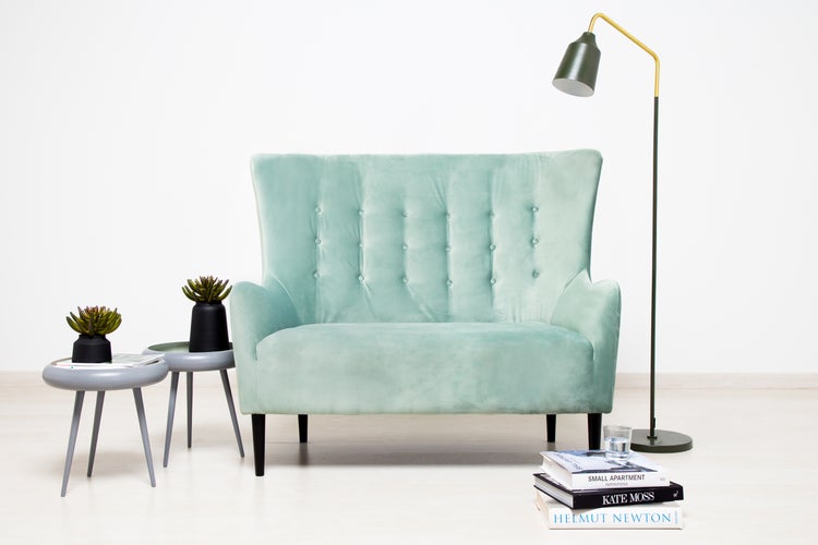 Minimalistische Stehlampe in Grün, Skandinavisches Design Modern 160 cm | Wohnzimmer Esszimmer Leuchte