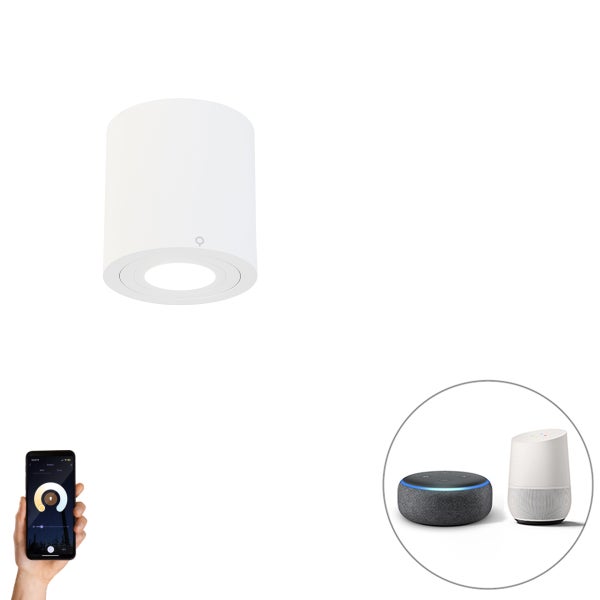 Smarter Badspot weiß rund IP44 inkl. WLAN GU10 - Capa
