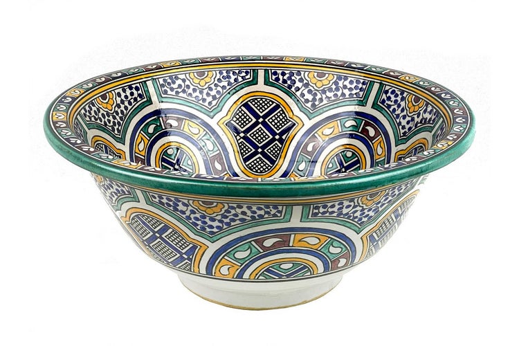 Keramik Waschbecken mit Muster