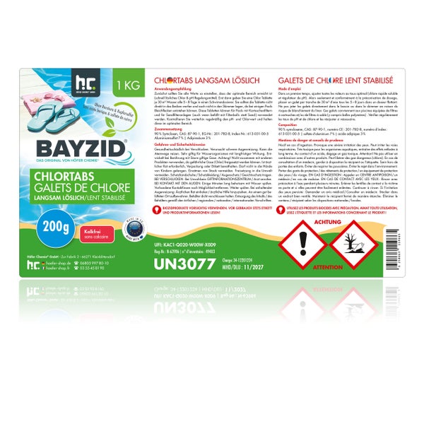 Bayzid Chlortabletten langsam löslich, 1 kg Packung