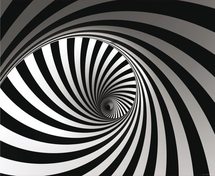 Illustration einer Schwarz Weiss Spirale