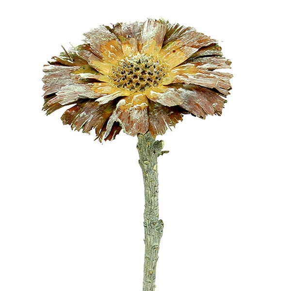 Dekorative Kunstblume mit Blütenkopf und Stiel