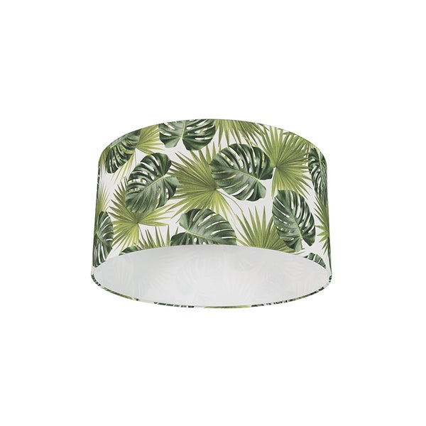 Baumwoll-Lampenschirm Blattdesign Rund 50/50/25 - Leaf