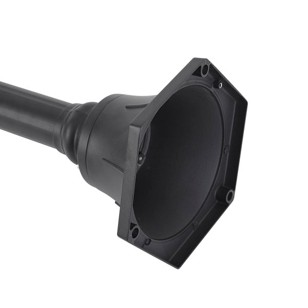 Standfuß für Außenleuchte, schwarz, Detailansicht der Montageplatte.