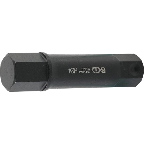 BGS Bit Länge 100 mm Antrieb Außensechskant 22 mm Innensechskant 24 mm - 5246-H24