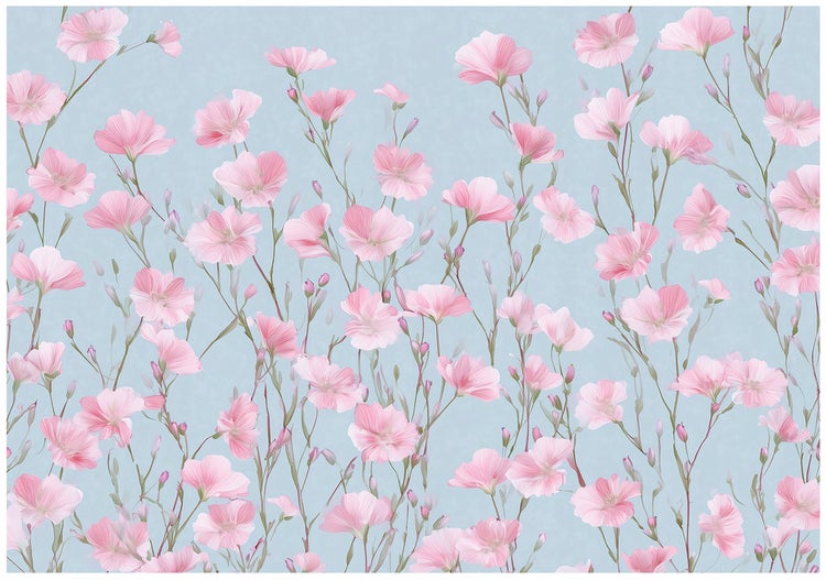 Blumentapete mit rosa Blütenmuster