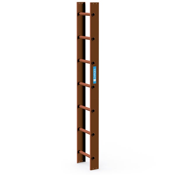 Zarges Dachleiter 7 Sprossen kupferbraun