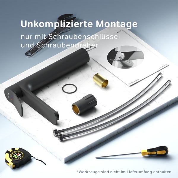 AM.PM Waschtischarmatur für Aufsatzwaschbecken FXA92022 X-Joy Schwarz matt