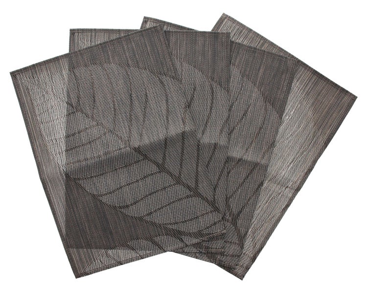 FRANK FLECHTWAREN | Platzmatte Leaf, 4er Set, KUNSTSTOFF, 45 x 30 cm