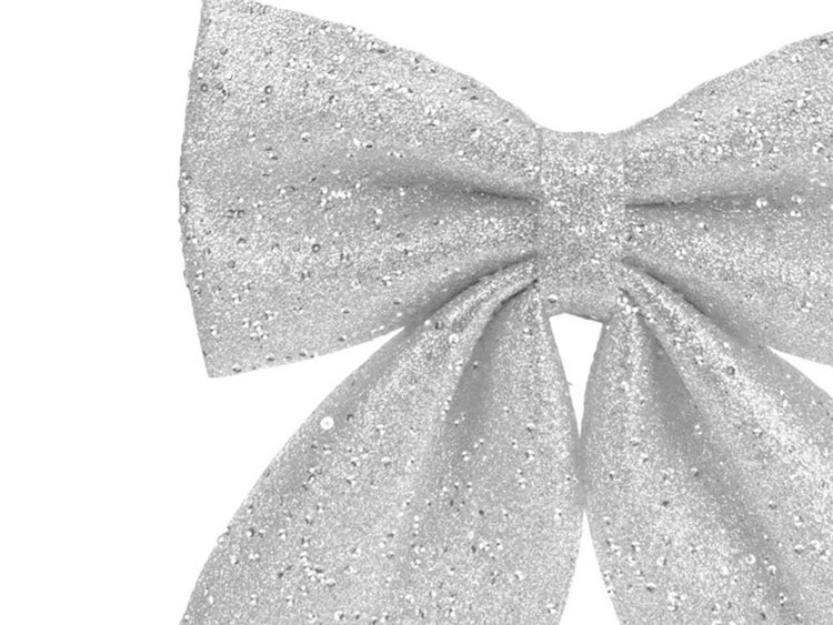 Glitzernde Schleife zur Dekoration
