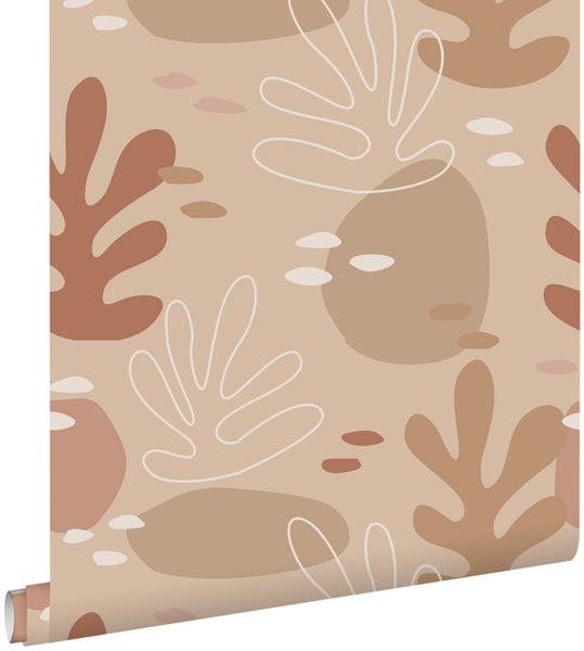 Tapetenrolle mit abstraktem Pflanzenmuster