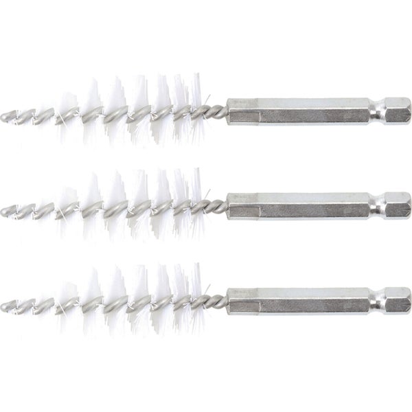 BGS Nylonbürste 18 mm Antrieb Außensechskant 6,3 mm (1/4) 3tlg. - 3078-18-N