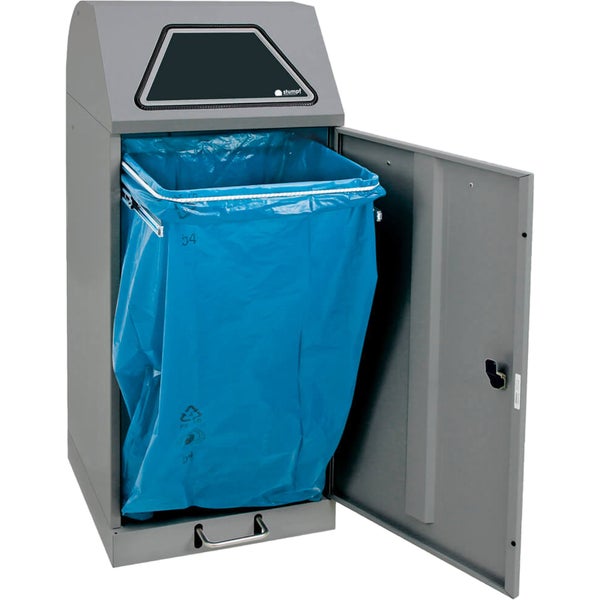 Stumpf Abfalltrennung Modul-Vario 120 graualu-struktur ProSlide-System 120l + Trethebel - 625-120-1-1-100