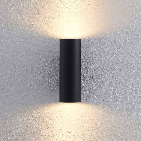 Lindby Wandleuchte, Wandlampe Innen Joffrey (Modern) in Schwarz aus Aluminium (2 flammig GU10) - Wandstrahler Wandbeleuchtung Schlafzimmer / Wohnzimmer Wohnzimmerleuchte