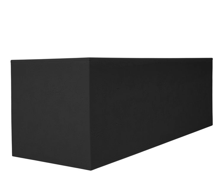 Ondis24 Pflanzkübel Basalt 57 L Blumentopf einwandig anthrazit, Pflanzgefäß
