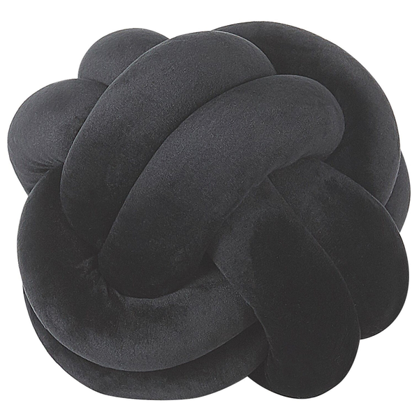 Dekokissen MALNI Samtstoff 20 x 20 cm Schwarz Ohne Muster