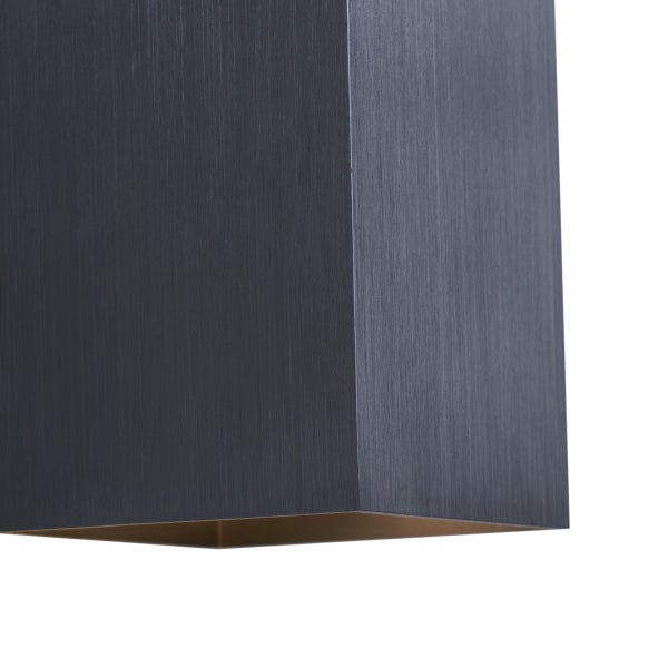 Moderne Wandleuchte in Gunmetal-Optik, quadratisch, 2-flammig GU10 50mm - Sandy