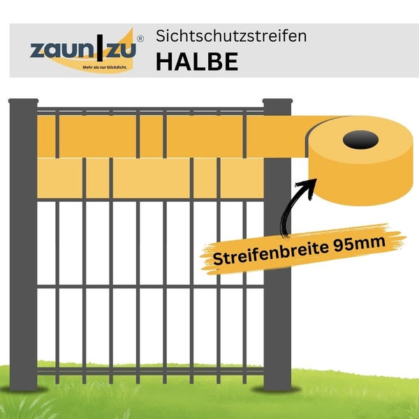 Zaunblende Halbe Sichtschutzstreifen am Zaun