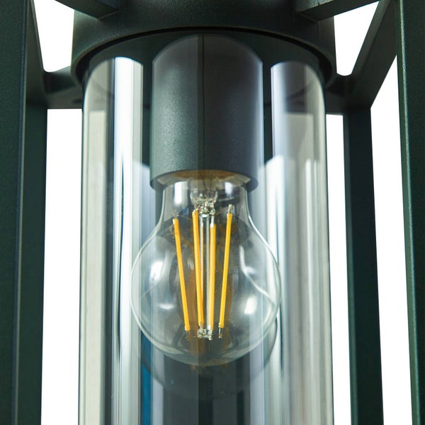 Lucande Wandleuchte außen Ferda (spritzwassergeschützt (Modern) in Grün aus Aluminium (1 flammig, E27) - Außenwandleuchten Wandlampe Led Außenlampe Outdoor für Außenwand/Hauswand Haus
