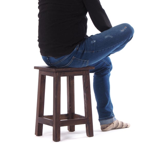 Hocker MADERO<br /> Recyclingholz 03 dunkelbraun