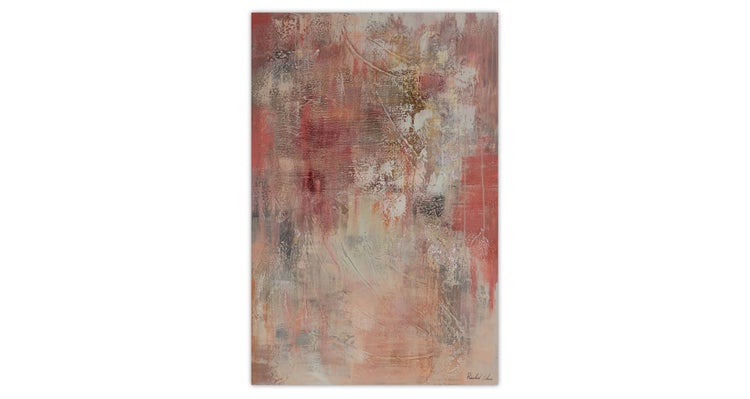 Handgemaltes Gemälde Acrylfarbe 80x120cm Rot