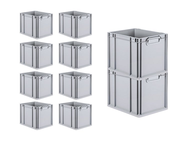 PROREGAL Eurobox Nextgen Economy Griffe Geschlossen HxBxT 32 x 30 x 40 cm 30 Liter Eurobehälter Transportbox Transportbehälter Stapelbehälter