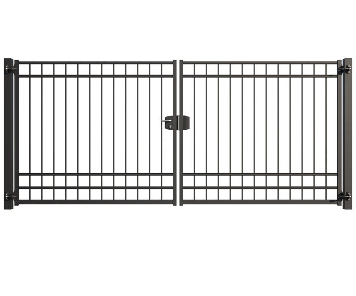 Doppelflügeltor aus Metall für den Aussenbereich