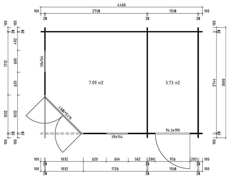 Alpholz 5-Eck Gartenhaus Liwa Compact mit Anbau aus Holz Gartenhütte Wandstärke: 28 mm Geräteschuppen
