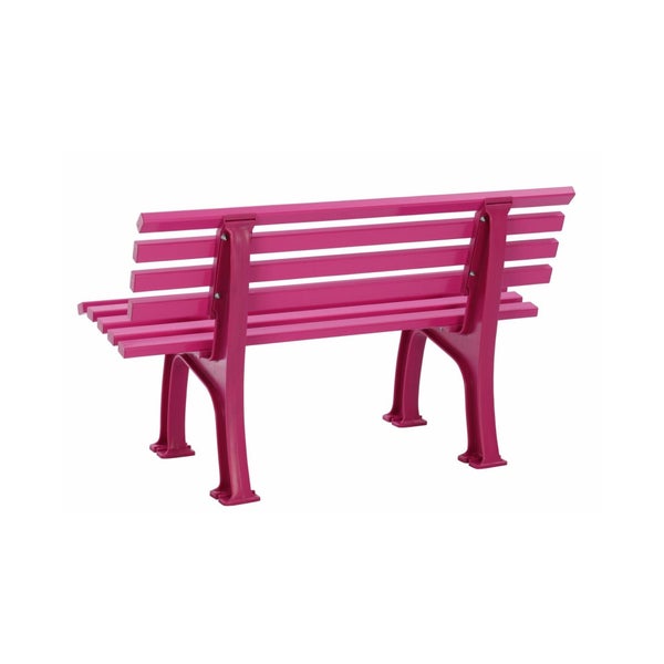 PROREGAL Gartenbank Antigua 2 Sitzer Flieder HxBxT 74 x 120 x 54 cm Witterungskunststoff & UV Beständiger Kunststoff Parkbank Sitzbank