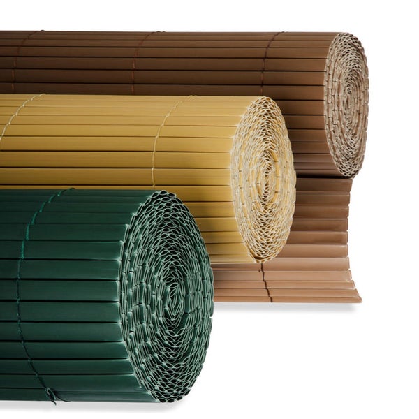 FLOORDIREKT PVC-Sichtschutzzaun - extra Blickdicht - Deko für Balkongeländer - Braun - 150 x 500 cm