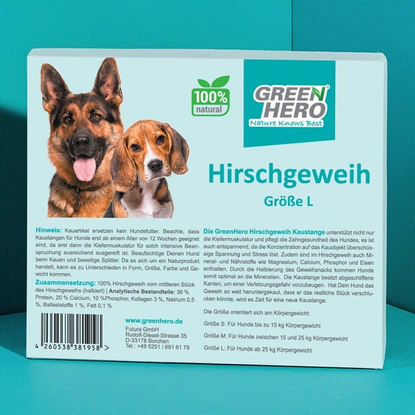 GreenHero Hirschgeweih Kaustange - L