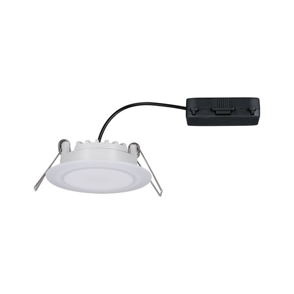 Premium LED Einbauleuchte Dim to Warm Suon IP44 rund 90mm 5W 450lm 230V dimmbar Dim to warm Satin, Weiß